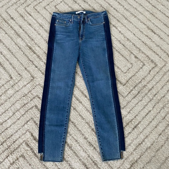44 Sustainable Denim Side Show Skinny Jeans | High Rise Contrast Panel size 26 - Picture 2 of 7